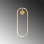 Opviq Can - 13557 Aplique de pared metálico dorado